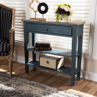 Baxton Studio CHR10VM/M B-C-Blue Spruce Dauphine French Provincial Blue Spruce Fiinished Wood Accent Console Table